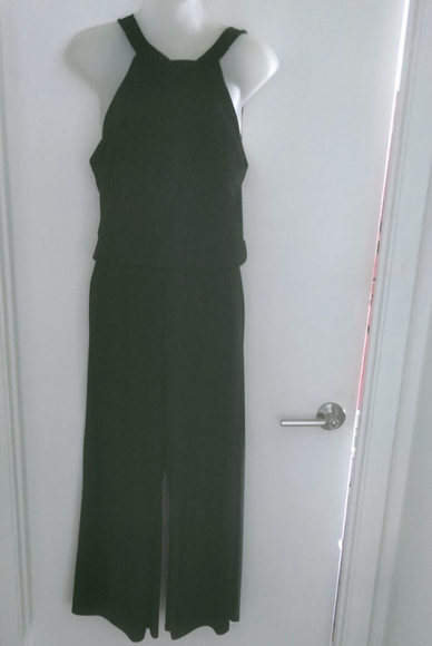 Black Halter Jumpsuit - Picture 1 of 3